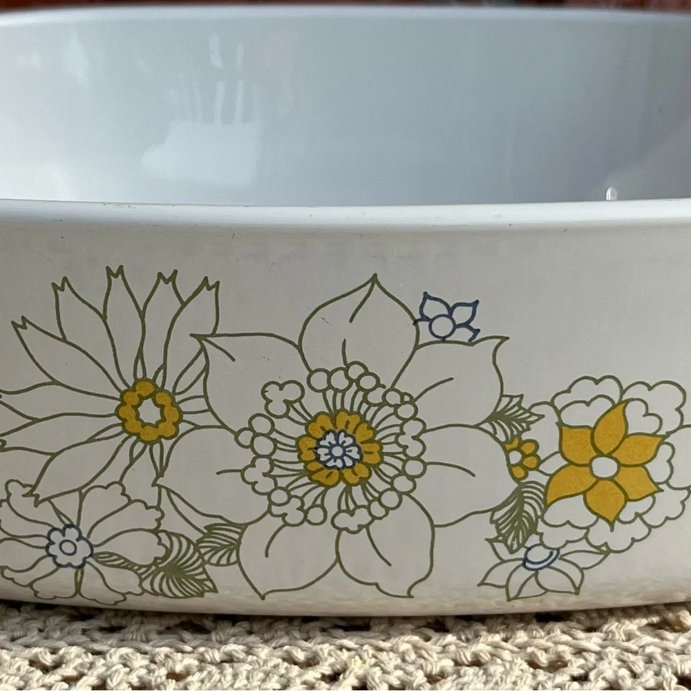 Corning Ware Floral Bouquet A-2-B 2 Qt Casserole Dish w/ Lid Vintage